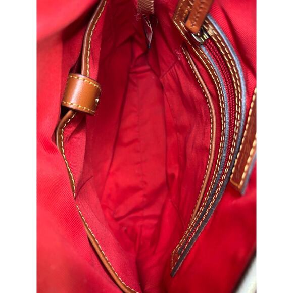 Dooney & Burke Women's Green Nylon Crossbody w/ Leather Accents- Medium Size - Picture 8 of 11